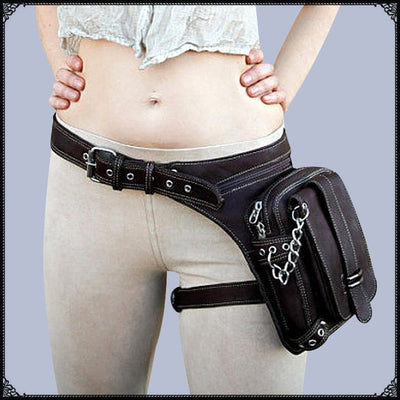 women bag Thigh Holster Protecte Purse Shoulder Backpack Purse leather carteras mujer bag Steampunk thigh Motor leg Outlaw Pack
