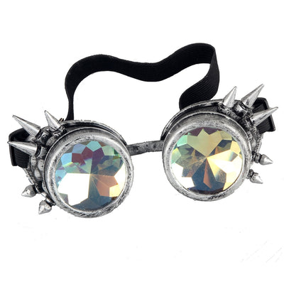 New Victorian Steampunk Goggle Glasses Welding Cyber Punk Spiked Gothic Cosplay