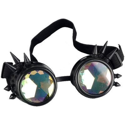 New Victorian Steampunk Goggle Glasses Welding Cyber Punk Spiked Gothic Cosplay