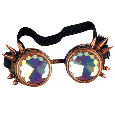 New Victorian Steampunk Goggle Glasses Welding Cyber Punk Spiked Gothic Cosplay