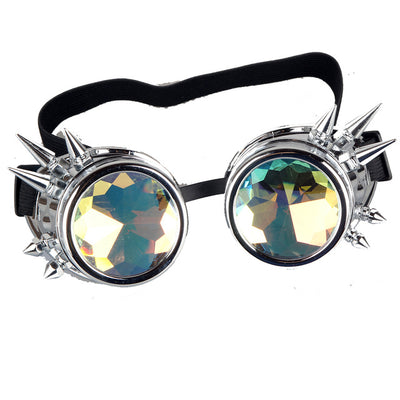 New Victorian Steampunk Goggle Glasses Welding Cyber Punk Spiked Gothic Cosplay
