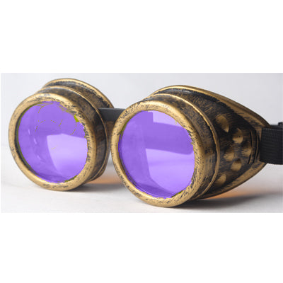 Steampunk Goggles Unisex Gothic Vintage Style Punk Gothic Glasses Cosplay bronze frame 7 colour lens NEW fashion