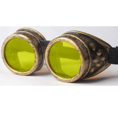 Steampunk Goggles Unisex Gothic Vintage Style Punk Gothic Glasses Cosplay bronze frame 7 colour lens NEW fashion