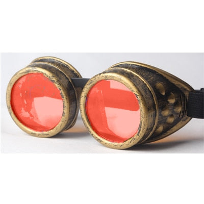 Steampunk Goggles Unisex Gothic Vintage Style Punk Gothic Glasses Cosplay bronze frame 7 colour lens NEW fashion