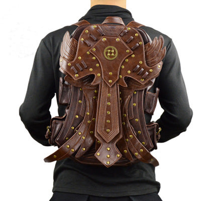 Fashion Gothic Steampunk Skull Retro Rock bag Men Women Punk Waist Bag Shoulder Bag Phone Case Holder women messenger Bag 2018
